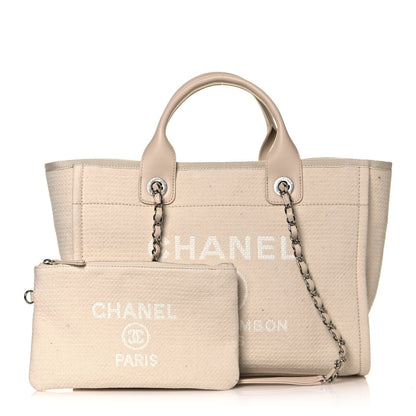 Chanel Mixed Fibers Small Deauville Tote White 1 of 13
