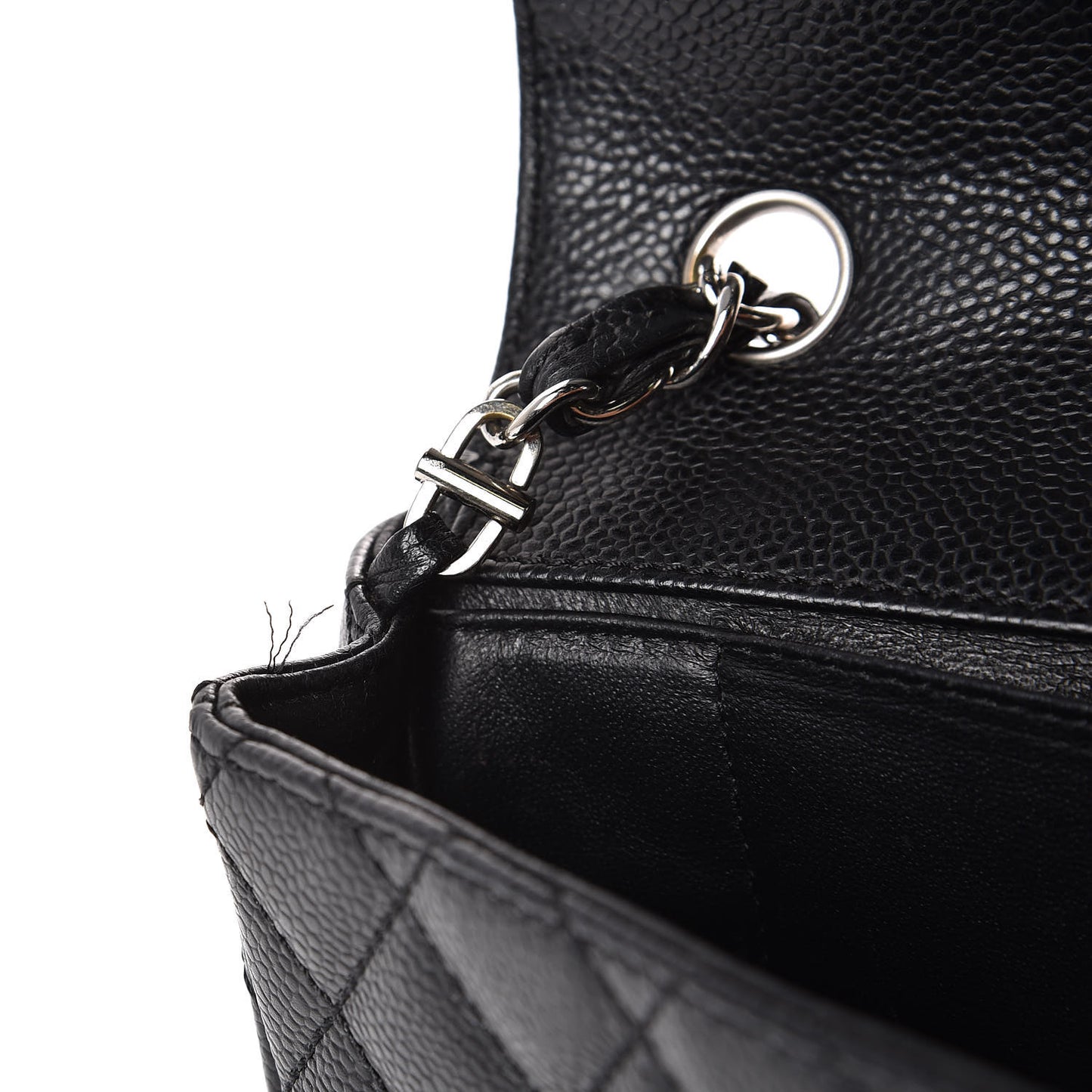 Caviar Quilted East West Flap Black