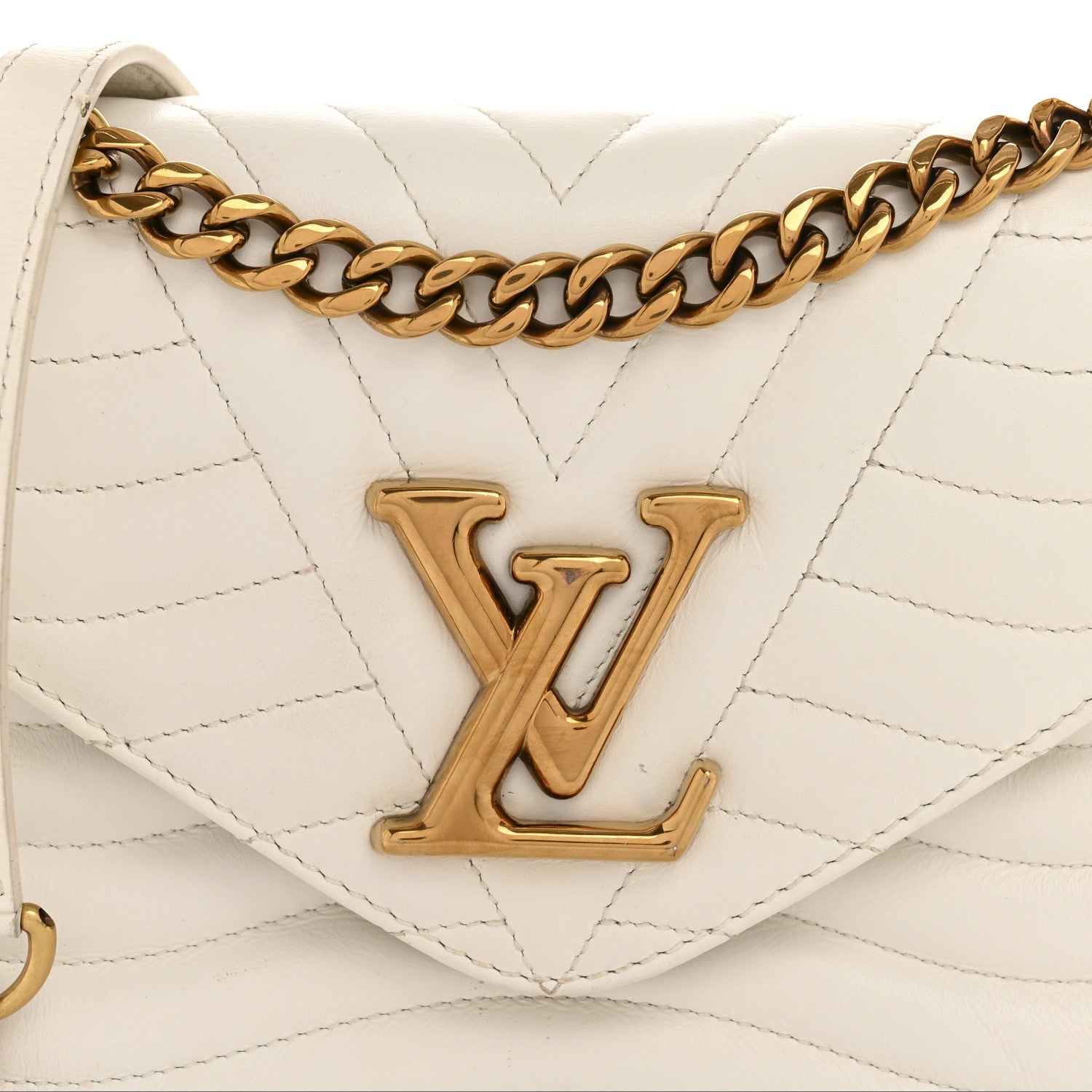 Louis Vuitton Calfskin New Wave Chain PM White 8 of 15