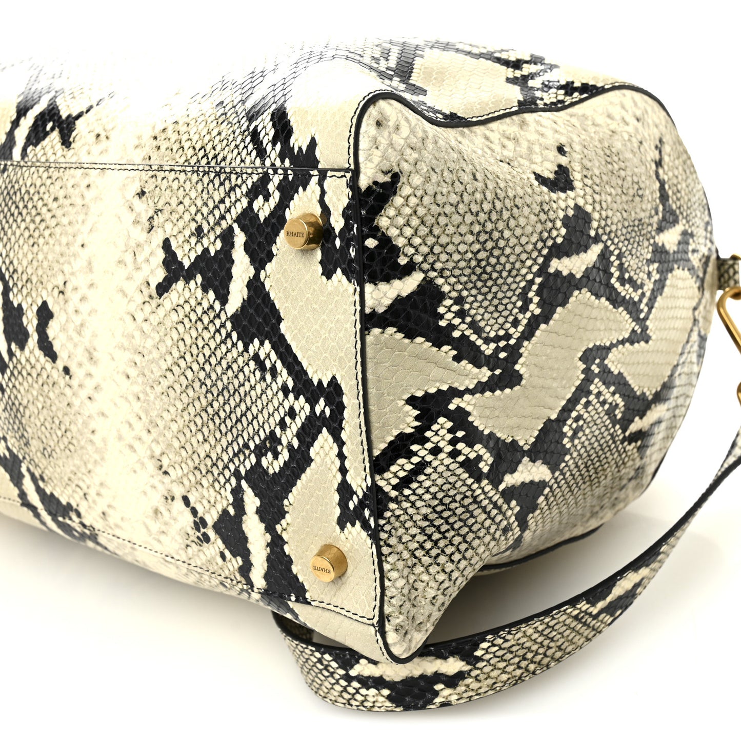 Calfskin Python Embossed Pierre Weekend Bag Natural
