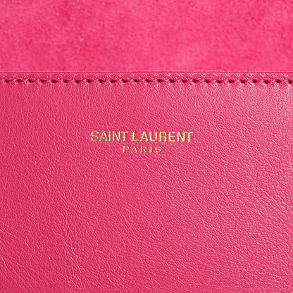 Saint Laurent Calfskin Classic Y Ligne Clutch Fuchsia 8 of 8