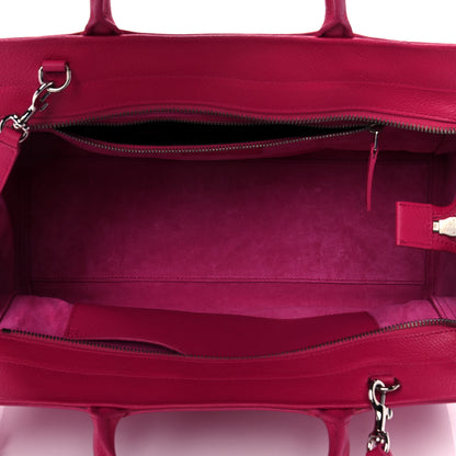 Saint Laurent Grained Calfskin Small Cabas Rive Gauche Bubblegum 5 of 11