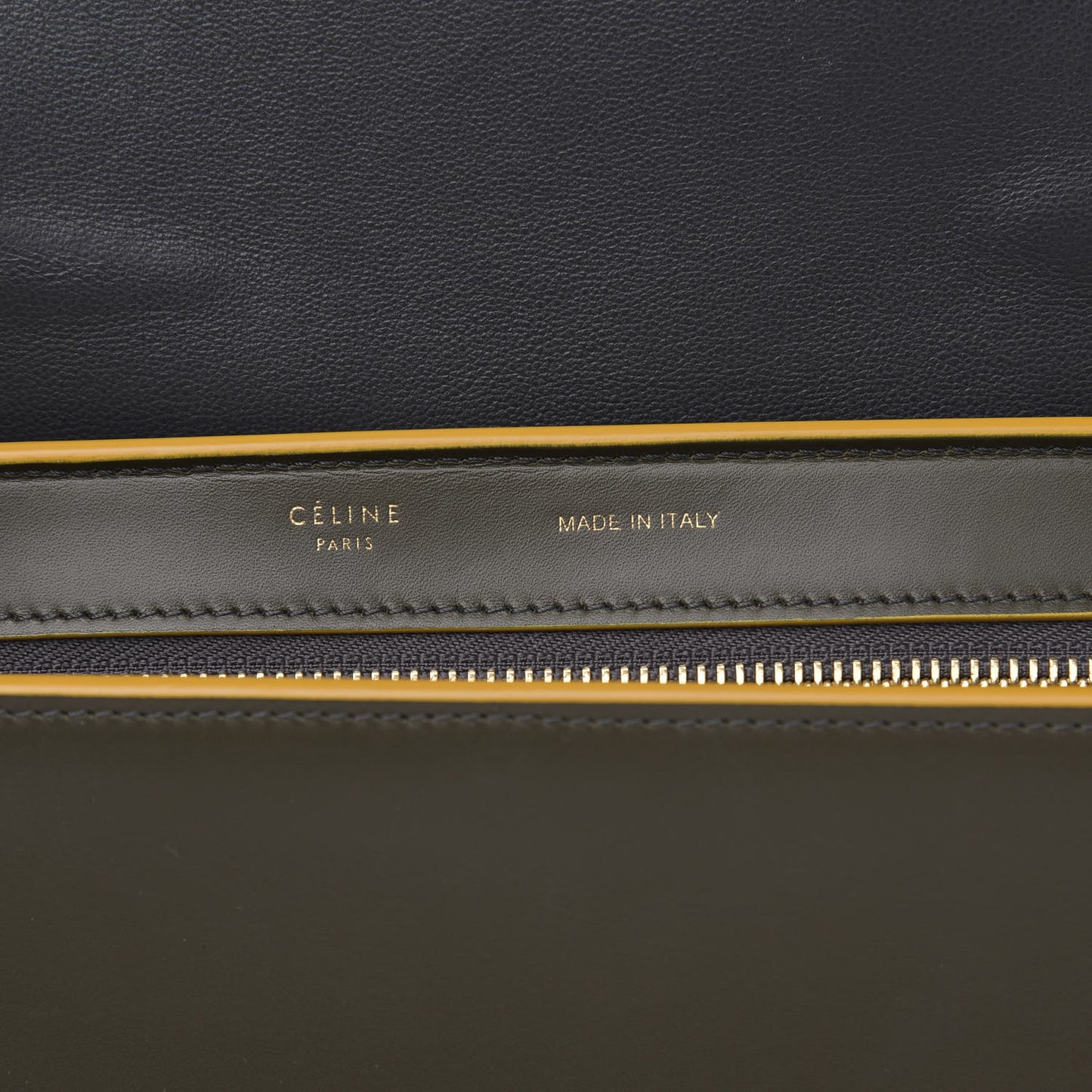 Calfskin Small Bi-Color Trapeze Yellow