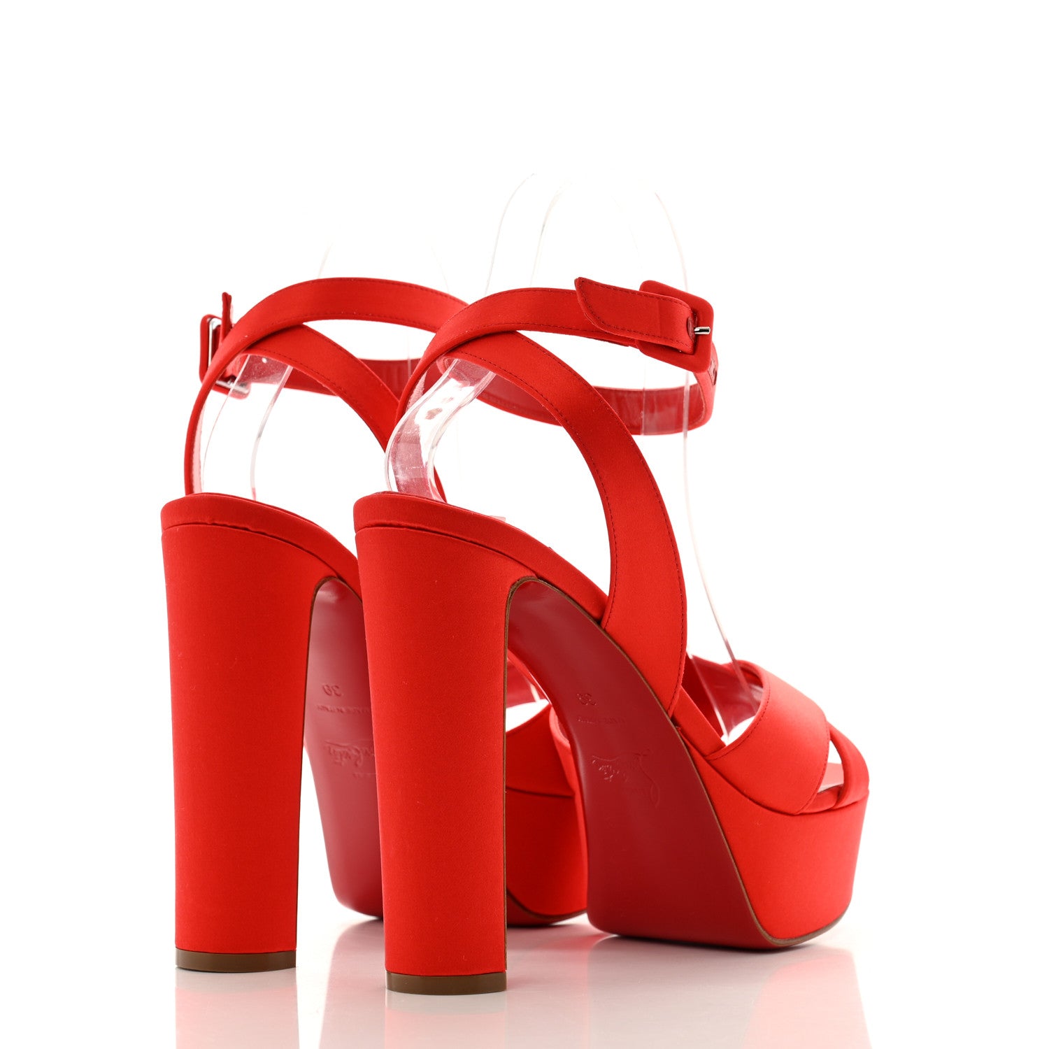 Christian Louboutin Crepe Satin Supermariza 130 Sandals 39 Ole 5 of 10