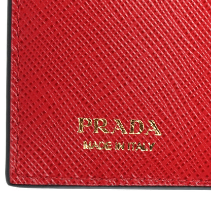 Prada X UNIVERSAL STUDIOS Saffiano Thunder Frankenstein Print Coin Case Card Holder Wallet Lacca 6 of 7