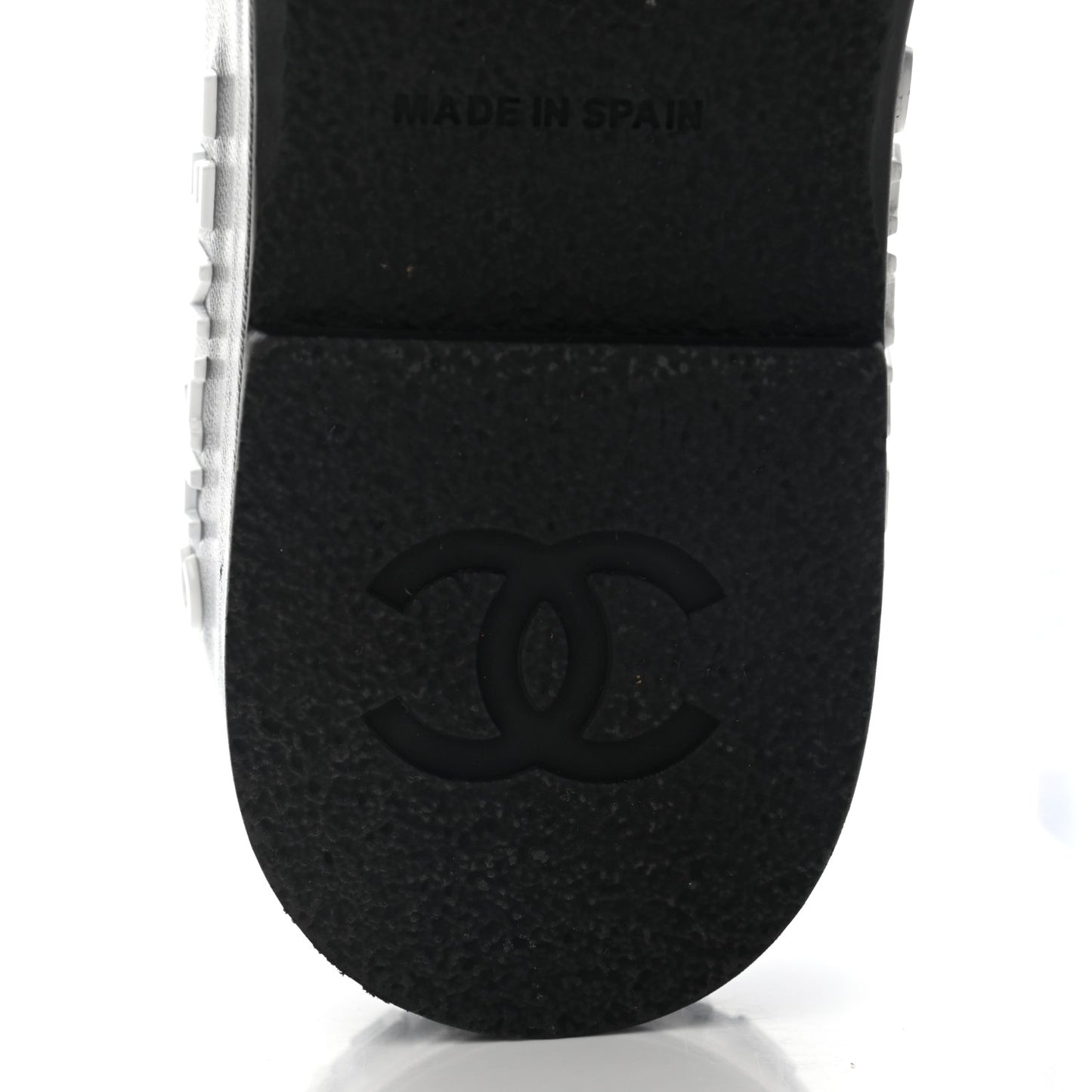 Lambskin Quilted CC Espadrille Slip On Sandals 35 Black