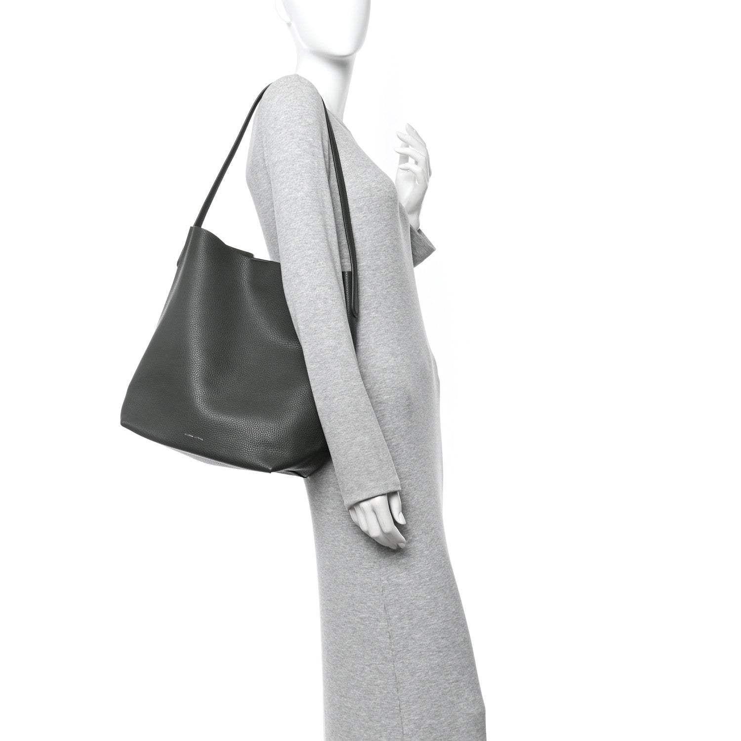 Mansur Gavriel Pebbled Calfskin Everyday Cabas Seaweed 2 of 12
