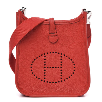 Hermes Taurillon Clemence Evelyne TPM Rouge de Coeur 1 of 10