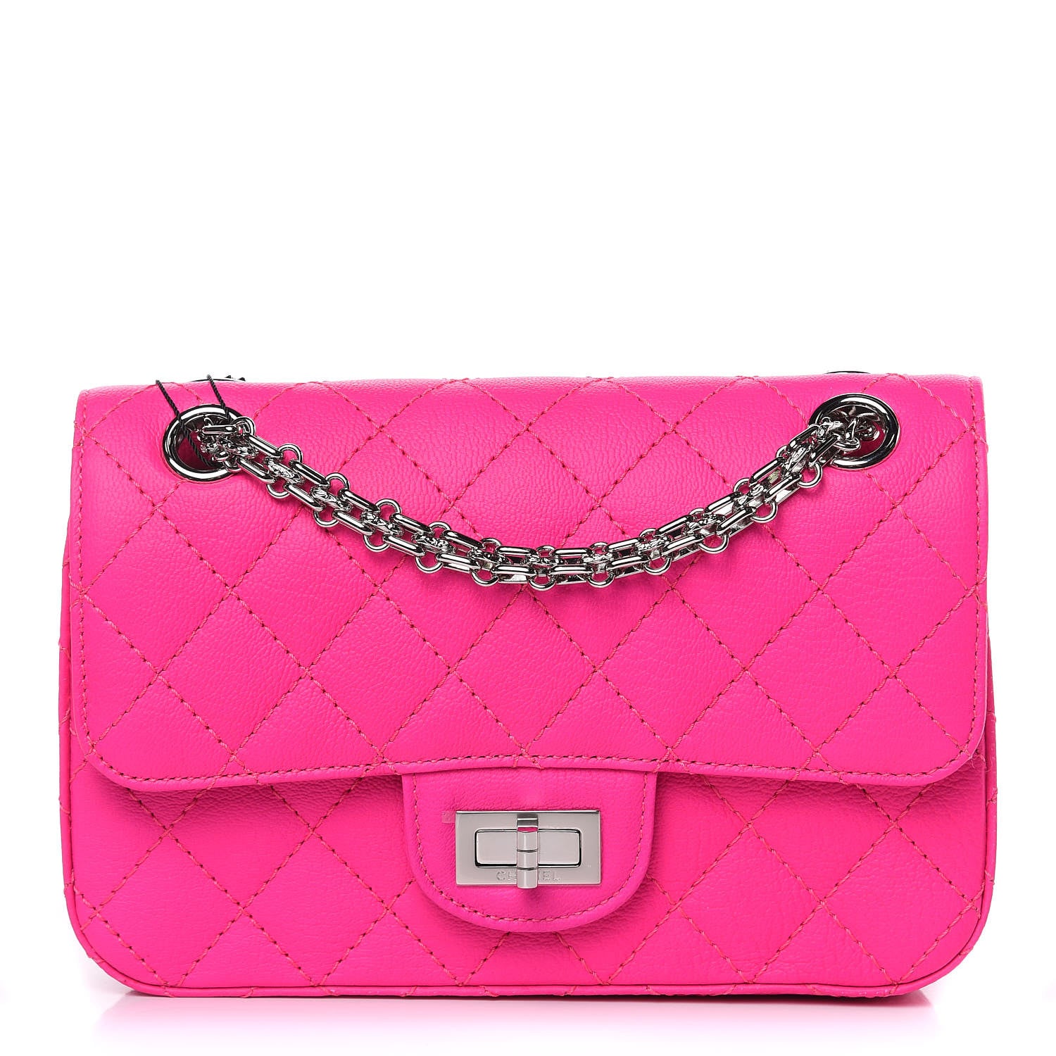 Chanel Goatskin Quilted 2.55 Reissue Mini Flap Fluorescent Pink 1 of 10