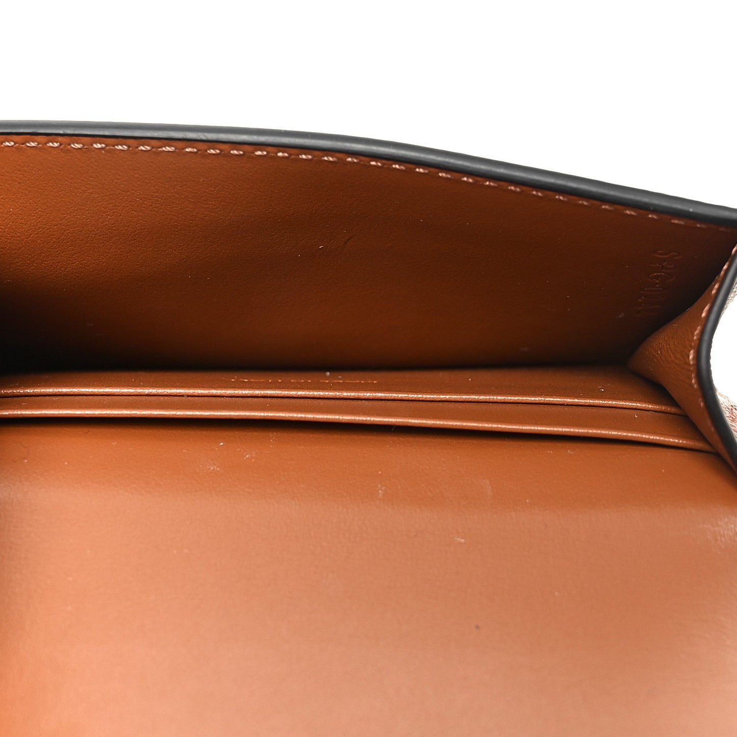 Triomphe Canvas Calfskin Flap Card Holder Tan