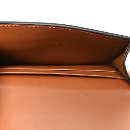 Celine Triomphe Canvas Calfskin Flap Card Holder Tan 5 of 8