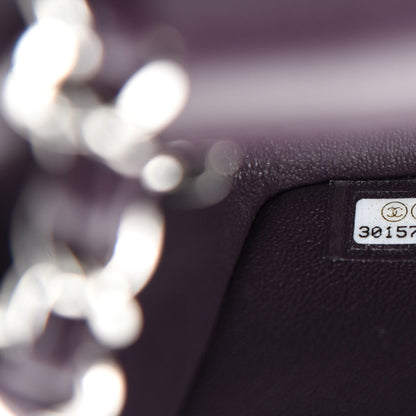 Chanel Lambskin Quilted Mini Rectangular Flap Dark Purple 9 of 11
