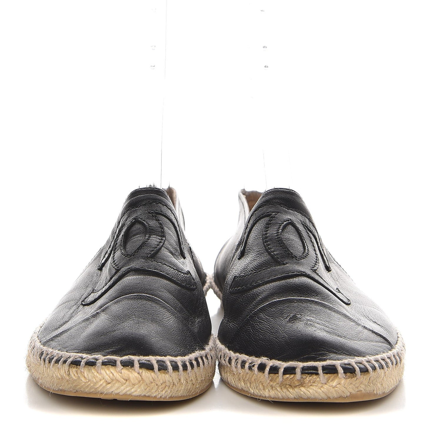 Lambskin CC Cap Toe Espadrilles 39 Black