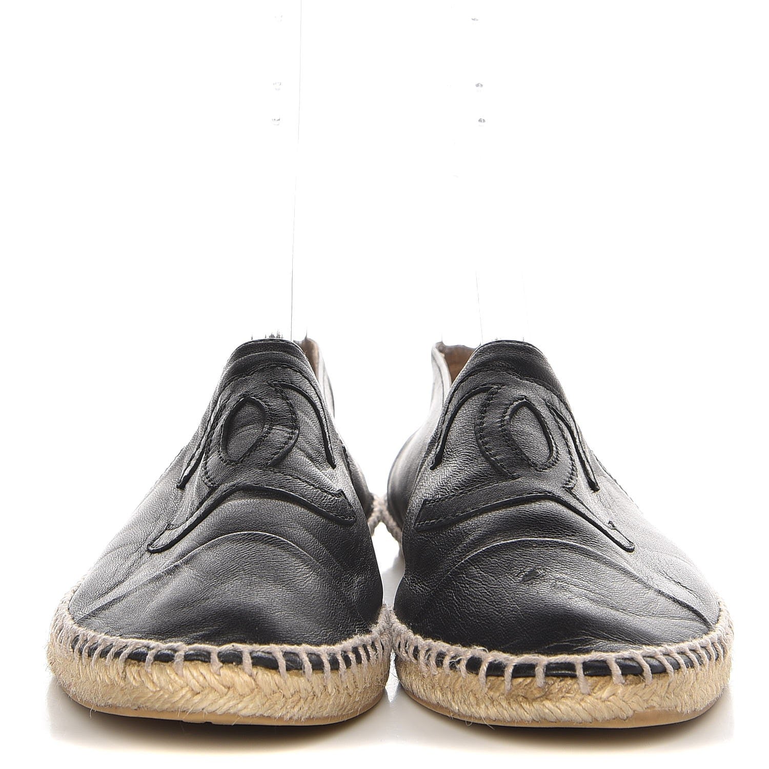 Chanel Lambskin CC Cap Toe Espadrilles 39 Black 2 of 9
