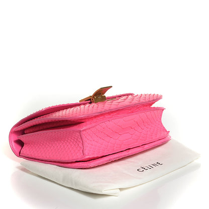 Celine Python Medium Classic Box Fluo Pink 4 of 7