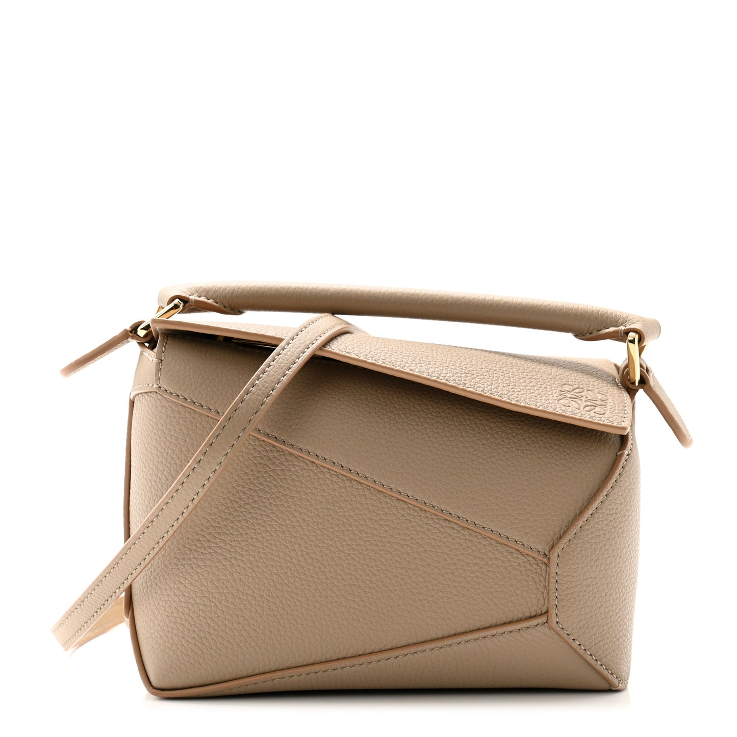 Calfskin Mini Puzzle Edge Bag Sand