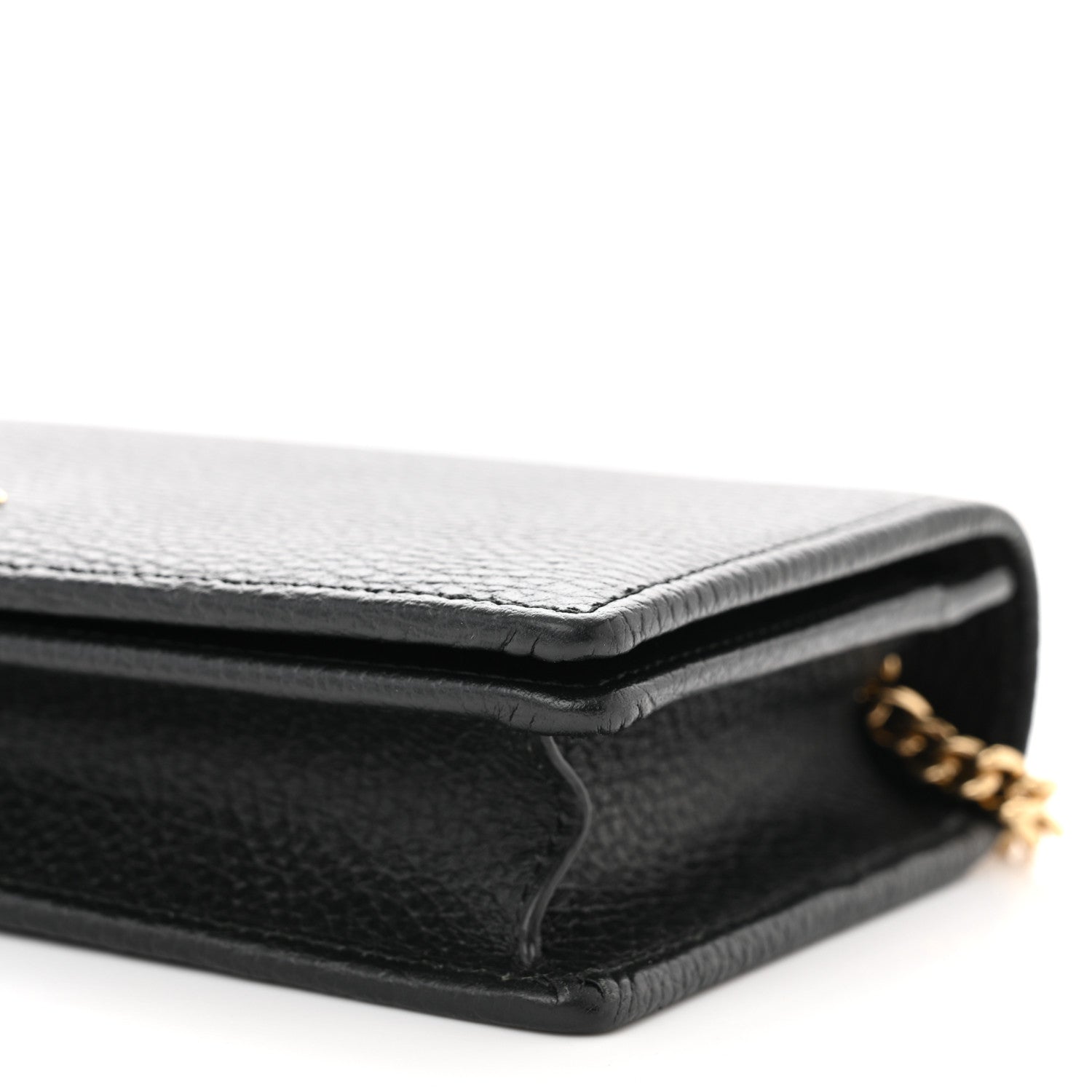 Gucci Calfskin Mini GG Marmont Chain Wallet Black 9 of 9