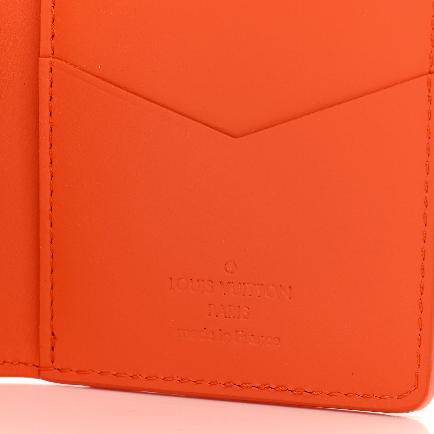 Louis Vuitton Grained Calfskin Pocket Organizer Orange 6 of 6