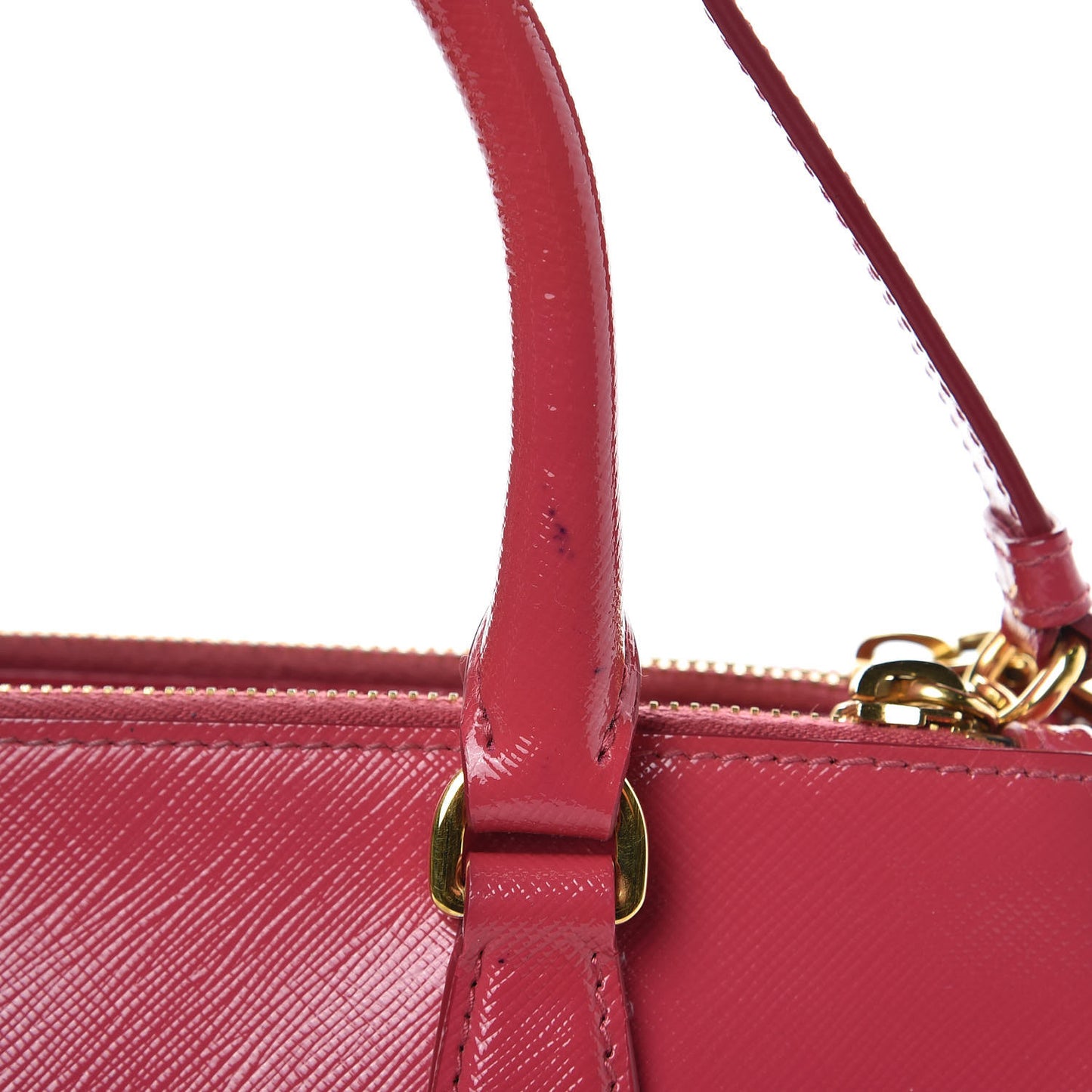 Saffiano Vernice Mini Galleria Double Zip Tote Peonia