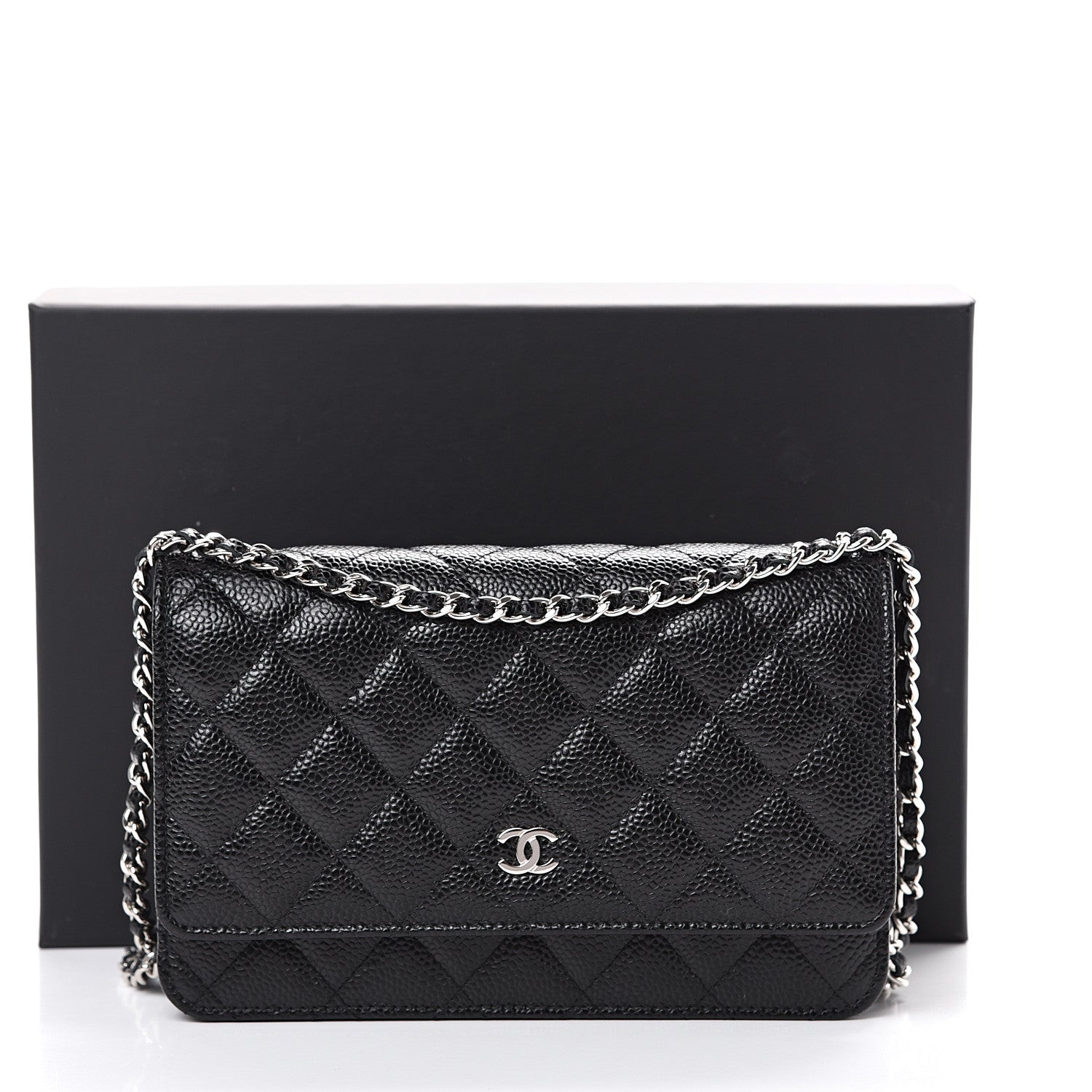 Chanel Caviar Quilted Wallet On Chain WOC Black 11 of 11