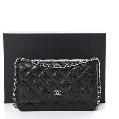 Chanel Caviar Quilted Wallet On Chain WOC Black 11 of 11