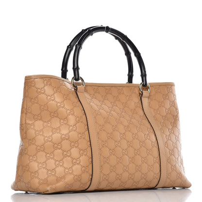 Gucci Guccissima Bamboo Joy Tote Light Sand 3 of 12