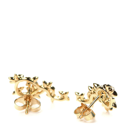 David Yurman 18K Yellow Gold Diamond Starburst Constellation Climber Earrings 3 of 5