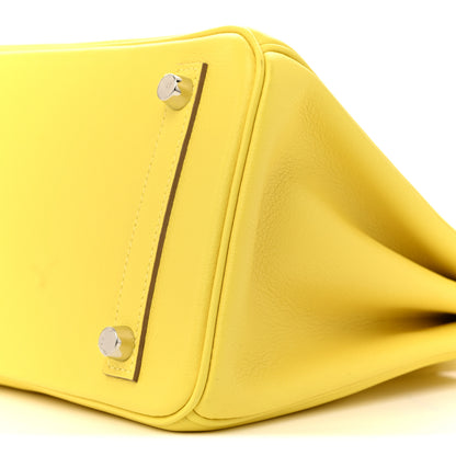 Hermes Taurillon Novillo Verso Birkin 25 Lime Bleuet 10 of 13