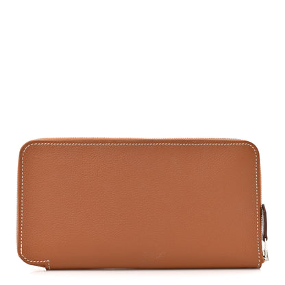 Hermes Evercolor Barenia Silk'In Wallet Gold 1 of 7
