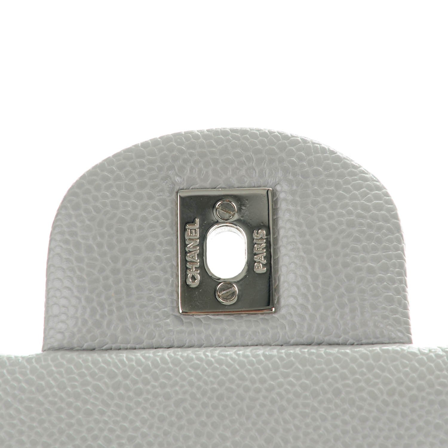 Chanel Caviar Quilted Maxi Double Flap Light Grey 5 of 9