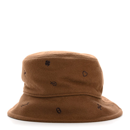 Hermes Cashmere Debbie Charms Bucket Hat 56 Brown 4 of 8