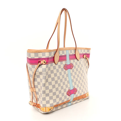 Louis Vuitton Damier Azur Summer Trunks Newport Beach Neo Neverfull MM 4 of 11