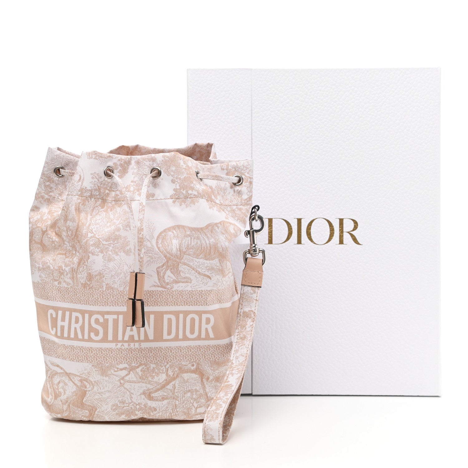 Christian Dior Technical Fabric Embroidered Toile De Jouy Sauvage DiorTravel Pouch Rose 9 of 9