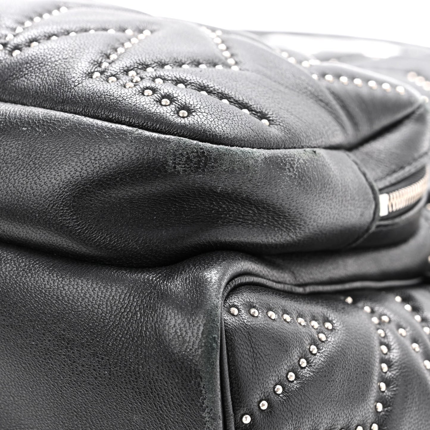 Nappa Star Quilted Studded Helia Backpack Black