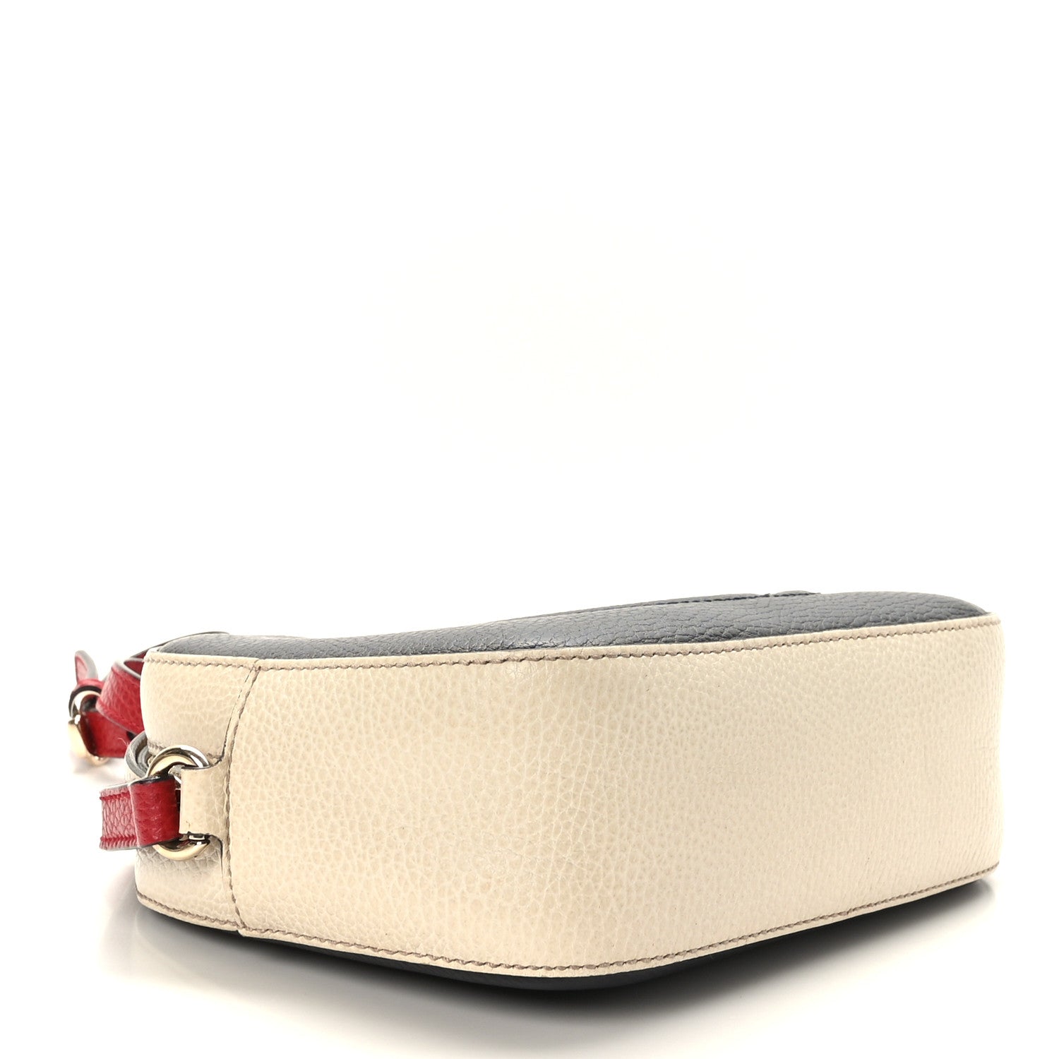 Gucci Dollar Calfskin Bi-Color Small Soho Disco Bag Mystic White Black 4 of 9
