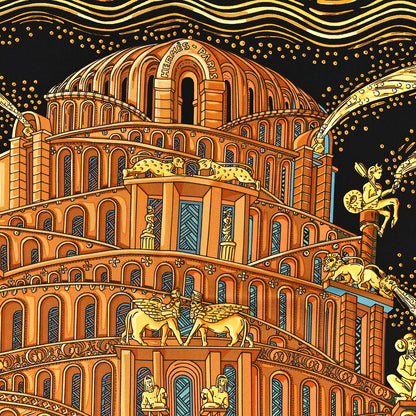 Hermes Silk Les Rivieres de Babel Scarf 90 2 of 3