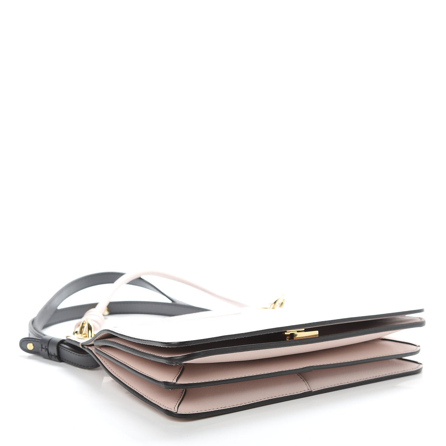 Calfskin Small Whip Top Handle Crossbody Pale Pink