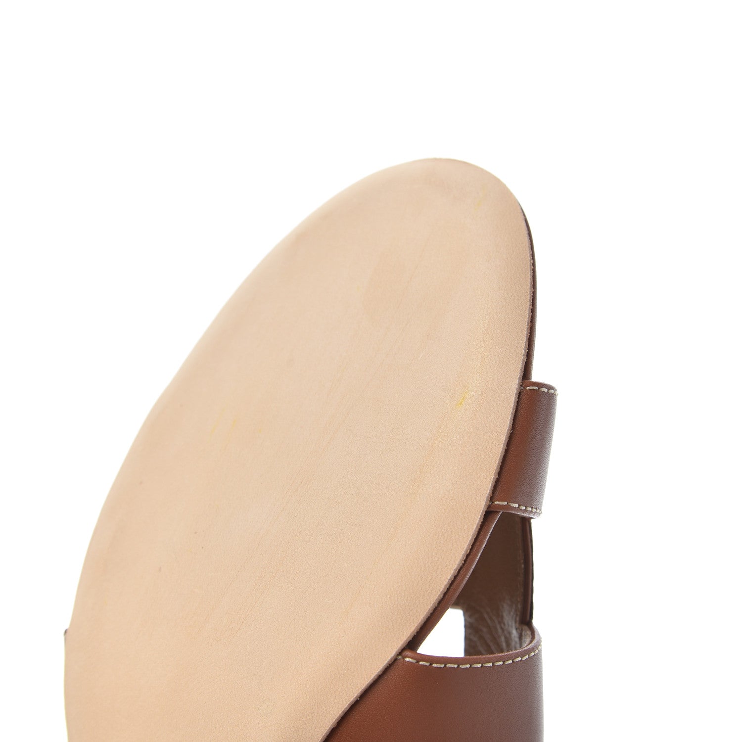 Hermes Calfskin Oasis Sandals 37.5 Gold 11 of 14