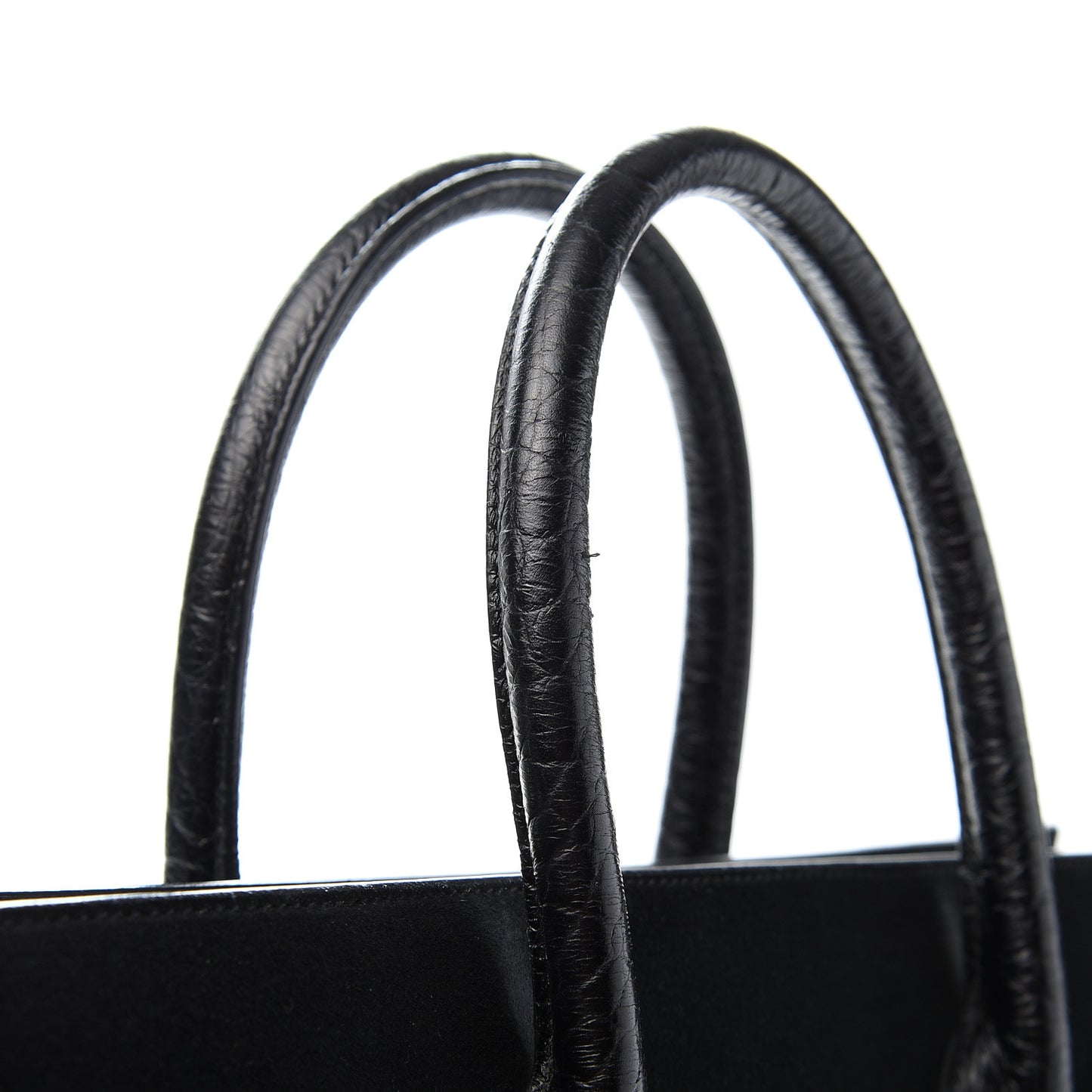 Suede Crocodile Embossed Small Sac De Jour Black