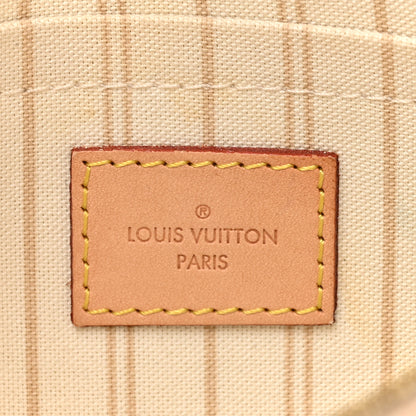 Louis Vuitton Damier Azur Neverfull MM GM Pochette Rose Ballerine 12 of 22