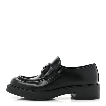 Prada Vernice Triangle 50mm Loafers 40 Black 1 of 13