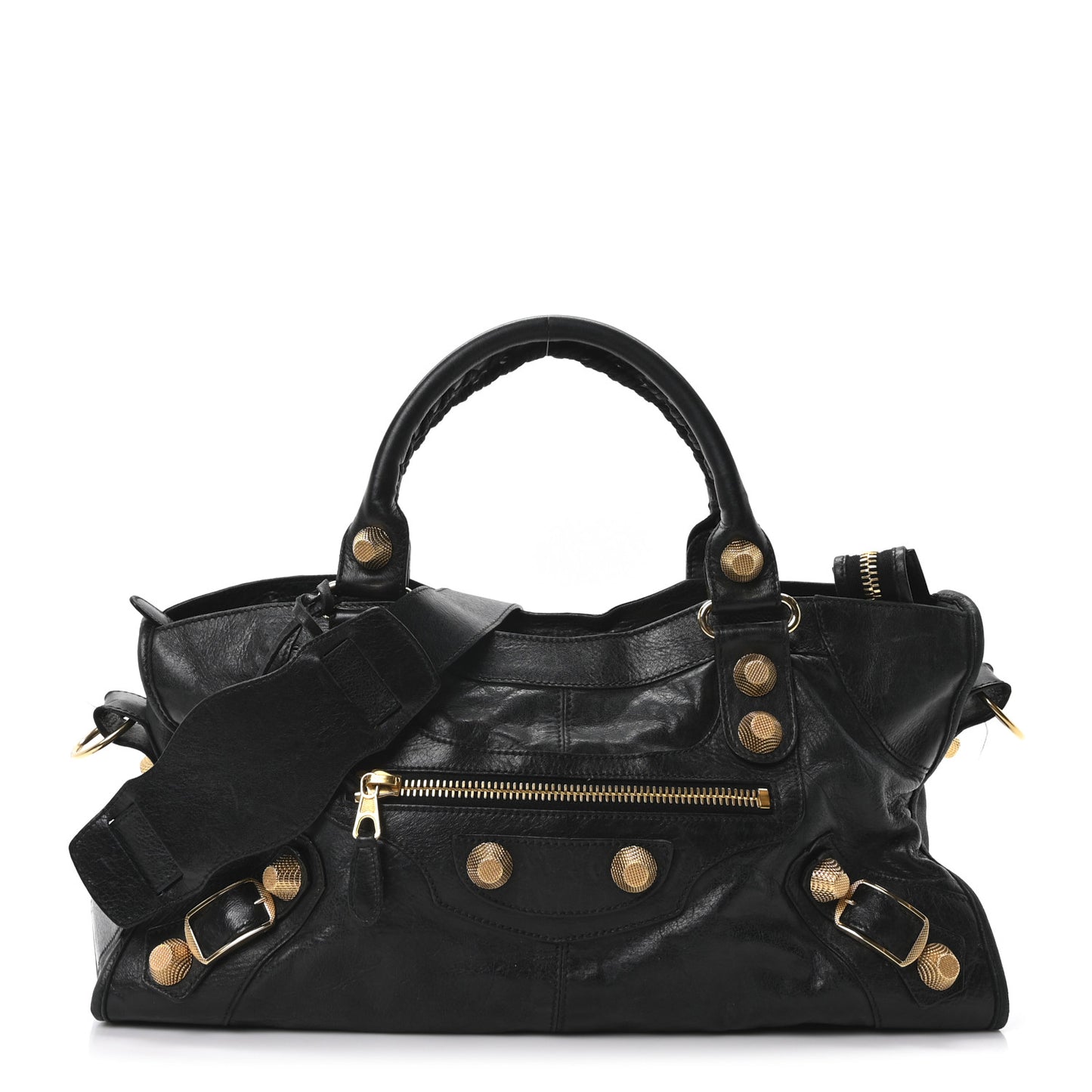 Agneau Giant 12 Gold Hardware Part Time Black