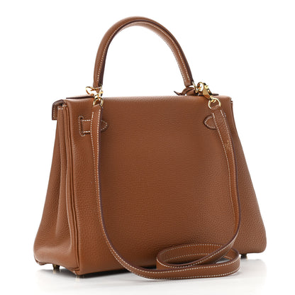Hermes Togo Kelly Retourne 28 Gold 3 of 12