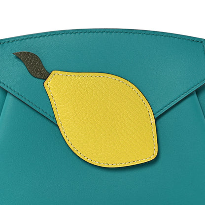 Hermes Swift Chevre Mysore Hermail Tutti Frutti Lemon Wallet Bleu Paon Lime Canopee 8 of 11