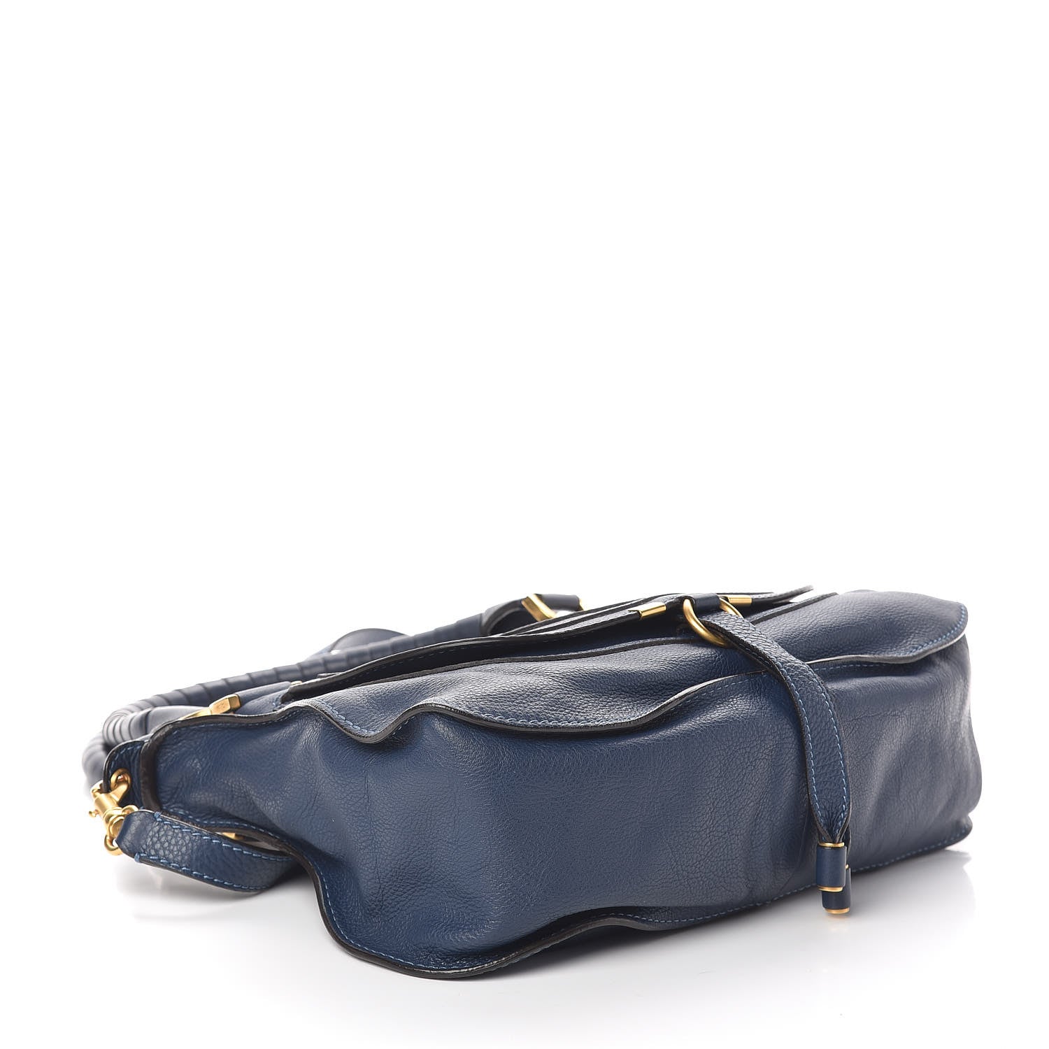 Chloe Calfskin Medium Marcie Satchel Royal Navy 4 of 8