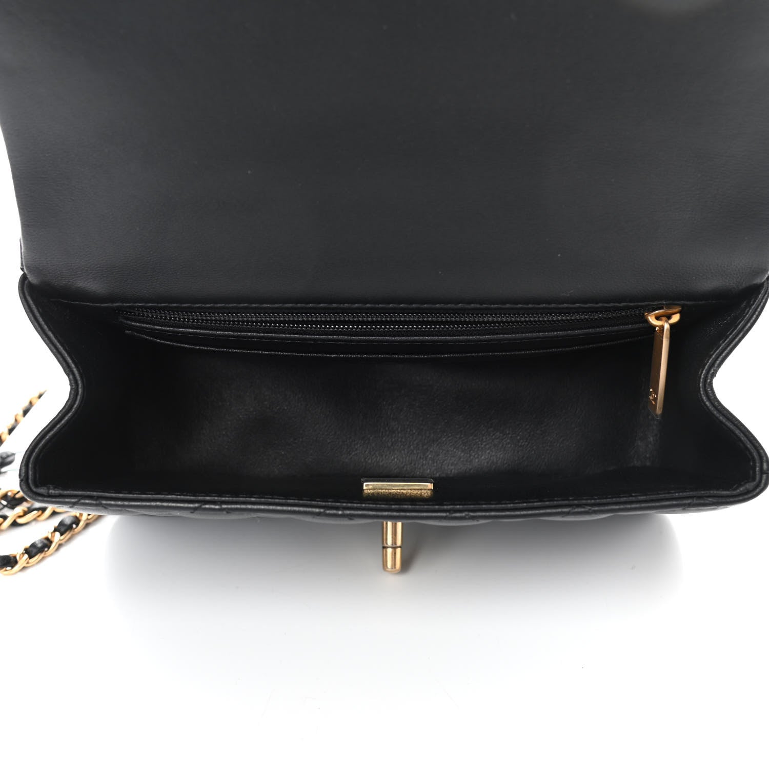 Chanel Lambskin Quilted Mini Top Handle Rectangular Flap Black 4 of 9