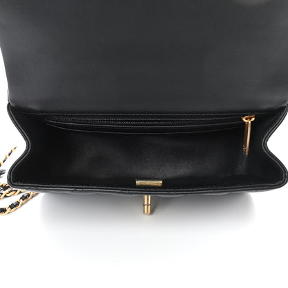 Chanel Lambskin Quilted Mini Top Handle Rectangular Flap Black 4 of 9