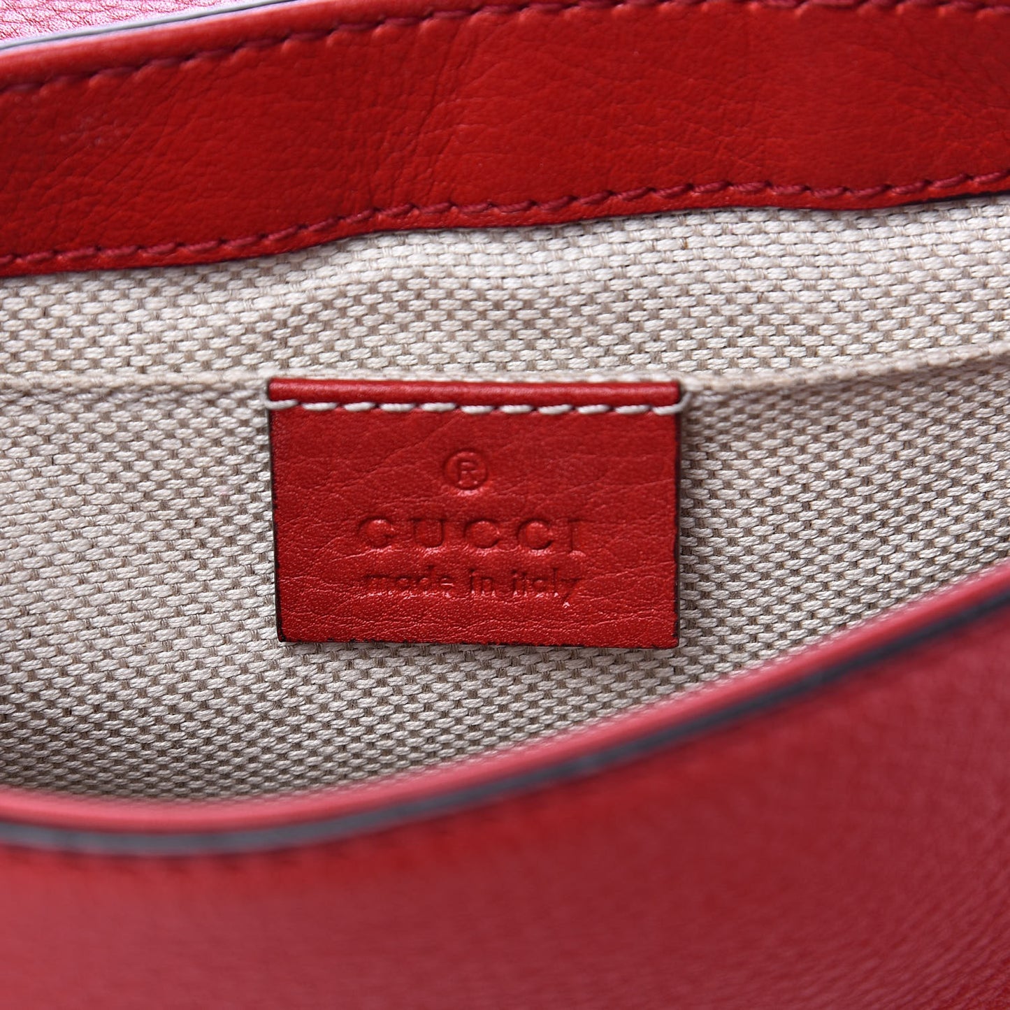 Pebbled Calfskin Small Soho Flap Crossbody Red