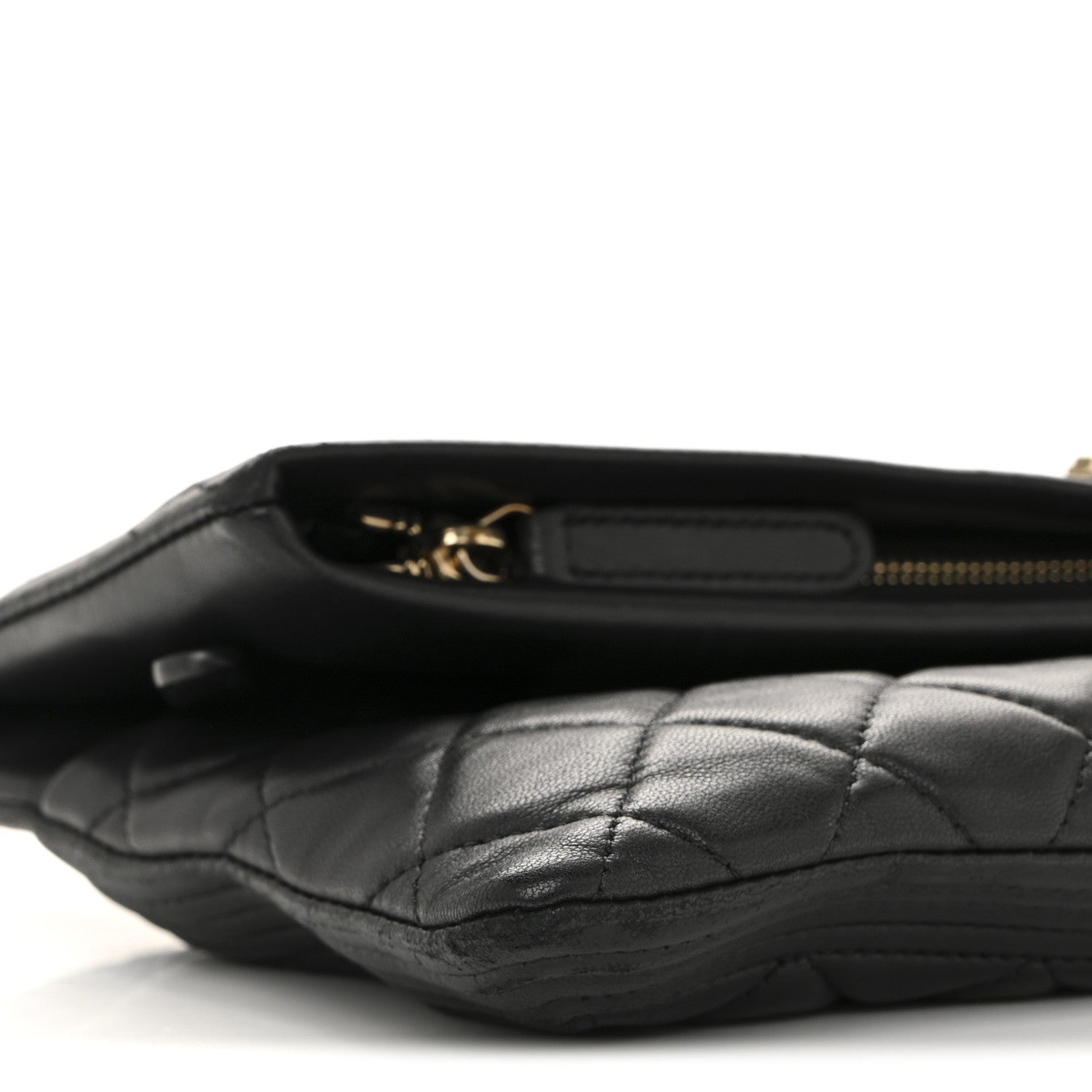 Chanel Lambskin Quilted Beauty CC Boy Clutch Black 9 of 12