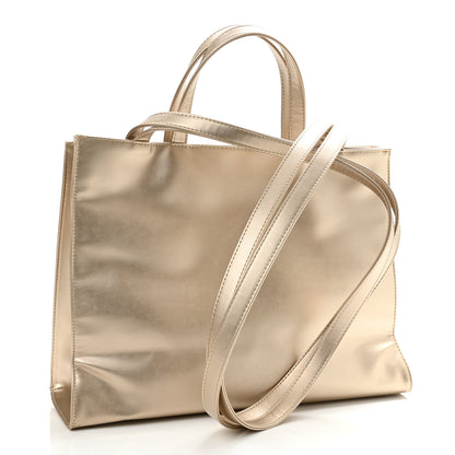 Telfar Metallic Vegan Leather Medium Shopping Bag Gold 3 of 12